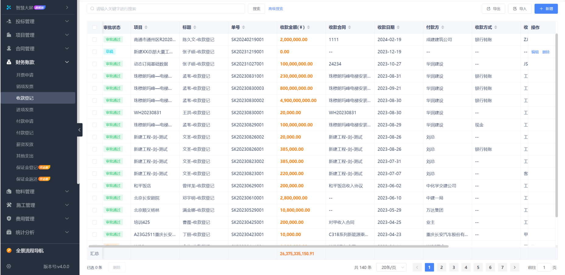 工程項(xiàng)目管理系統(tǒng)