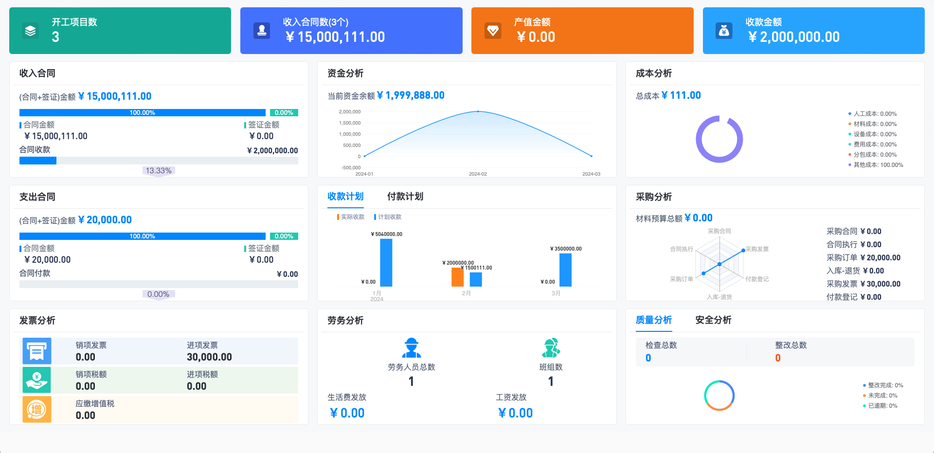 機(jī)電安裝收支管理軟件